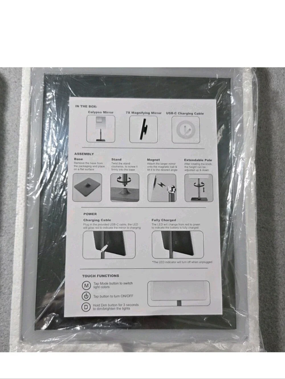 Glo Tech LED Lighted Makeup Vanity Mirror 7X Magnifying